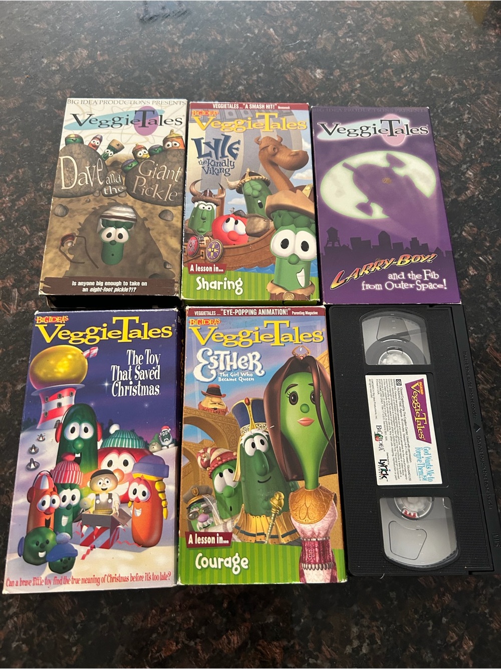 Veggie Tales Vintage collection of VHS tapes animated classics y2k 2000s humor